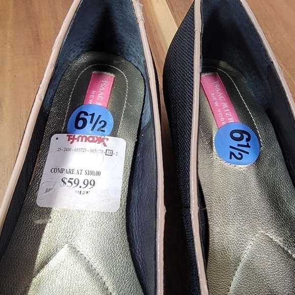 Isaac Mizrahi Linen Bow Front Square Toe Flats Size 6.5 - Picture 13 of 17